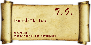 Ternák Ida névjegykártya